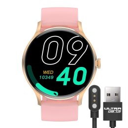 ELEGANCKI SMARTWATCH DAMSKI MENU PL ROZMOWY WODOODPORNY TĘTNO TLEN KALORIE