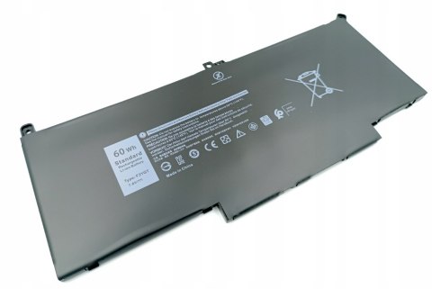 NOWA BATERIA F3YGT do DELL Latitude 7280 7290 7380 7390 7480 7490 60Wh