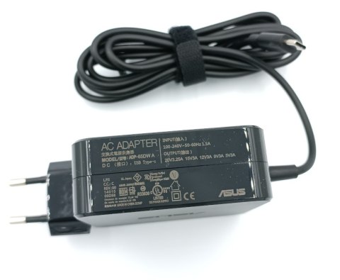 ORYGINALNY ZASILACZ ŁADOWARKA ASUS 65W wtyk USB-C ORYGINALNY ZASILACZ ŁADOWARKA ASUS 65W wtyk USB-C